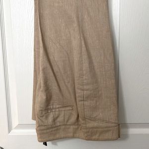 Bootcut Tan Linen Slacks